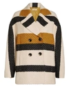 ULLA JOHNSON Emery Striped Double Breasted Jacket,060035754897