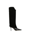 JIMMY CHOO HIGH BOOTS IN LEATHER AND SUEDE,11037965