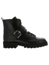 Tod's Ankle Boots In Black Leather With Double T Logo In Black