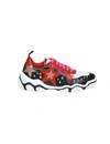 RED VALENTINO RED VALENTINO LEATHER SNEAKERS COLOR BLACK / RED / WHITE,11041881