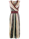 MISSONI V-NECK STRIPED DRESS