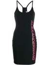 ALEXANDER WANG ALEXANDER WANG LOGO PRINT CAMI DRESS - 黑色