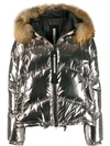 AS65 AS65 FAUX FUR LINED PADDED JACKET - 银色