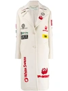 OFF-WHITE OFF-WHITE PATCH DETAIL COAT - 白色