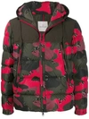 MONCLER CAMOUFLAGE PRINT PUFFER JACKET