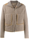 MAISON FLANEUR KNITTED ZIPPED JACKET