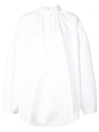 Maison Rabih Kayrouz White Cotton Poplin Shirt