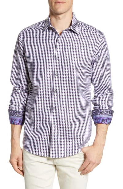 Robert Graham Hackman Regular Fit Check Sport Shirt In Berry