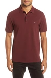 Rag & Bone Hyper Laundered Classic Fit Pique Polo In Maroon