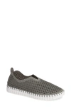 Ilse Jacobsen Tulip 139 Perforated Slip-on Sneaker In Grey Fabric