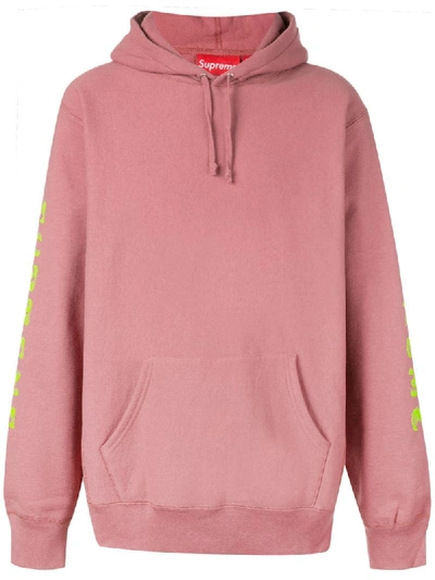 Supreme Gradient Sleeve Hooded Sweatshirt In Pink