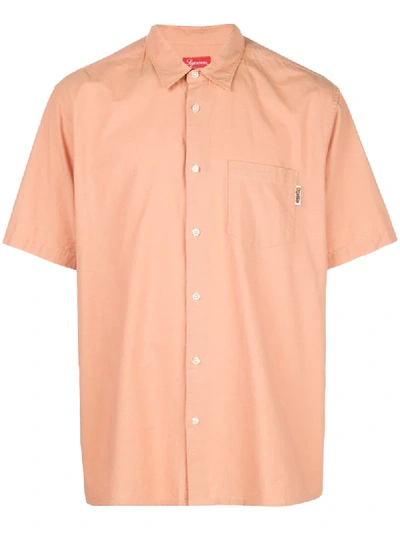 Supreme S/s Oxford Shirt In Orange