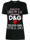 Dolce & Gabbana Embellished Printed Cotton-jersey T-shirt In Black