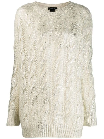 Avant Toi Cashmere Cable-knit Jumper In White
