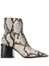 ALEXANDER WANG ALEXANDER WANG ANIMAL PRINT ANKLE BOOTS - 大地色