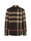 BURBERRY CHECK STRETCH COTTON POPLIN SHIRT,801811014201074