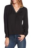 VINCE CAMUTO STUDDED RUMPLE BLOUSE,9159055