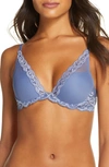 Natori Feathers Underwire Contour Bra In Blue Haze/ Slate Blue