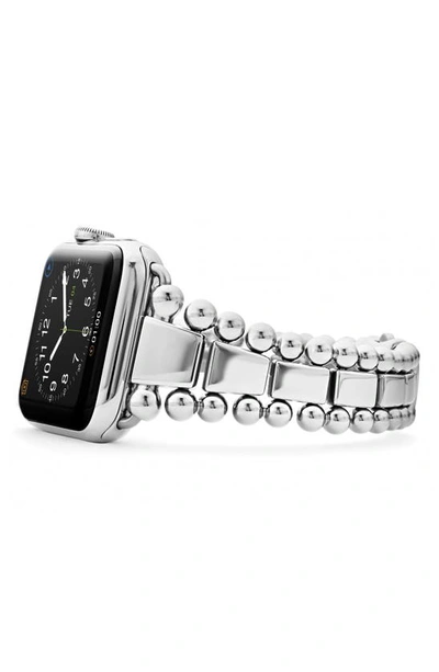 Lagos Smart Caviar Stainless Steel Apple Watch Bracelet, 42-44mm In Silver