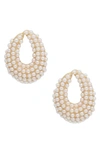 ETTIKA IMITATION PEARL EARRINGS,E2491.PRL.G