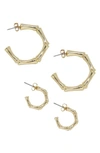 Ettika Reign Hoop Earring Set In Gold