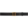 VERSACE VERSACE BLACK SQUARE MEDUSA BELT