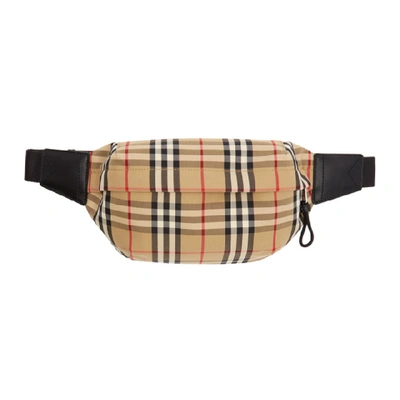 Burberry Vintage Check Medium Canvas Bum Bag In Beige