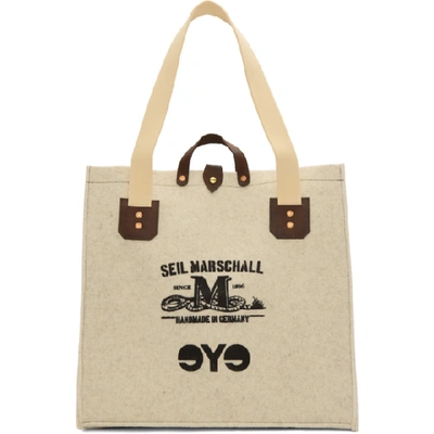 Junya Watanabe X Seil Marschall Wool Tote Bag In Natural