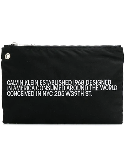 Calvin Klein 205w39nyc Written Pouch In Black