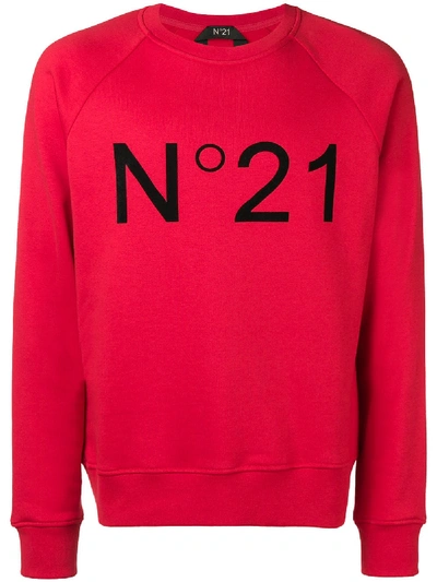 N°21 Cotton Crew Neck Sweatshirt In Red
