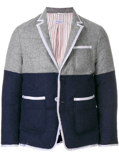 Thom Browne Quilted Goose-down Jacket In Blue