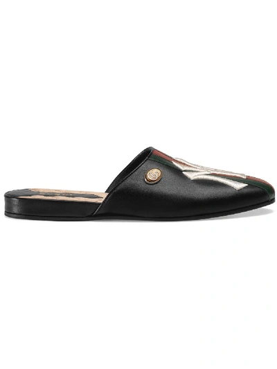 Gucci Leather Slippers In Black