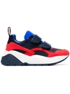 Stella Mccartney Black, Red And Blue Eclypse 45 Chunky Velcro Sneakers In Multicolor
