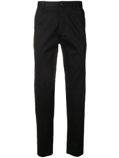 Dolce & Gabbana Cotton Trousers In Black