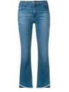 J BRAND MID RISE CROPPED BOOTCUT SELENA JEANS