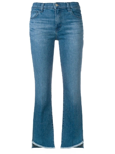 J Brand Mid Rise Cropped Bootcut Selena Jeans In Blue