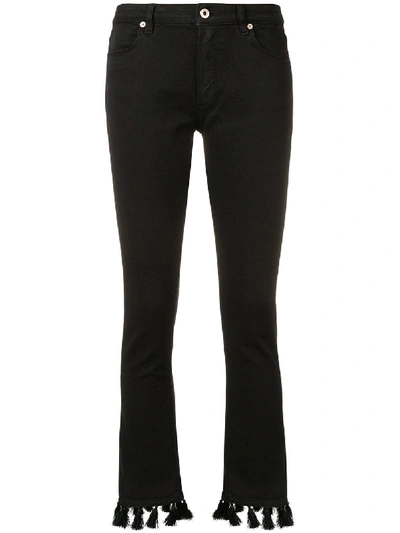 Dondup Ollie Jeans With Tassels In Black