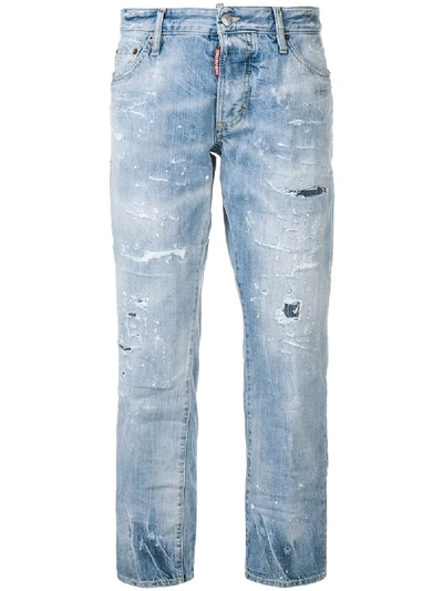 Dsquared2 Boyfriend Jeans In Blue