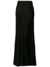 RICK OWENS LONG SKIRT WITH SIDE GAPS