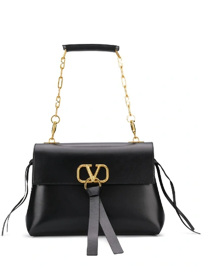 Valentino Garavani Vring Leather Chain Bag In Black