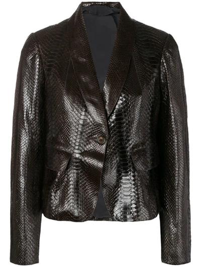 Brunello Cucinelli Leather Jacket In Brown