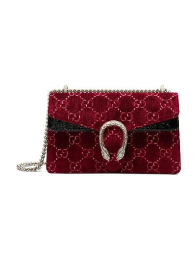 Gucci Small Velvet Dionysus Shoulder Bag In Red