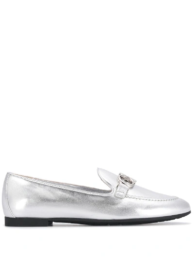 Ferragamo Trifoglio Shoes In Silver