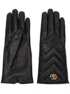 GUCCI Gg Marmont Leather Gloves