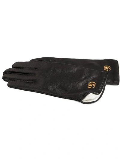Gucci Leather Gloves In Black