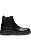 PRADA LEATHER ANKLE BOOTS