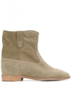 Isabel Marant Crisi Suede Ankle Boots In Grey