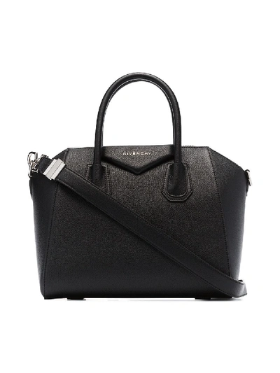 Givenchy Antigona Small Leather Shoulder Bag In Black