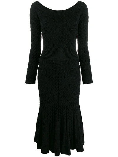 Alexander Mcqueen A-line Dress In Black