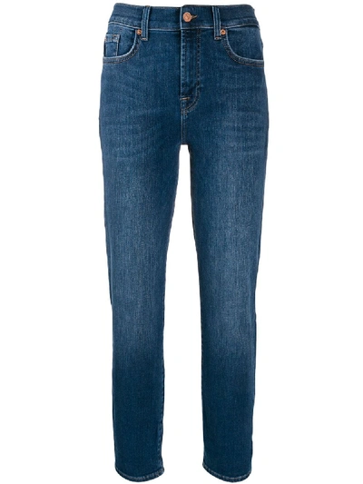7 For All Mankind Denim Bootcut Jeans In Blue